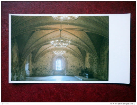 The Ceremonial Hall in the castle on the island - Trakai - 1981 - Lithuania USSR - unused - JH Postcards