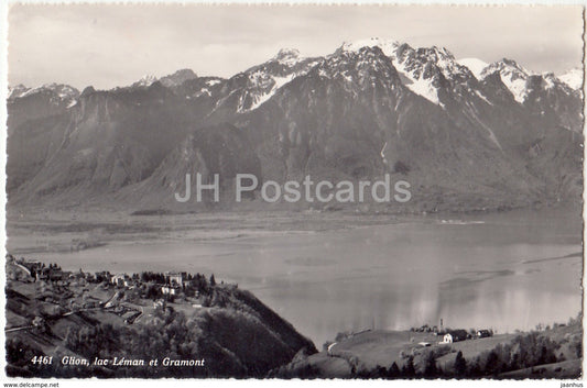 Glion - Lac Leman et Gramont - 4461 - Switzerland - 1958 - used - JH Postcards