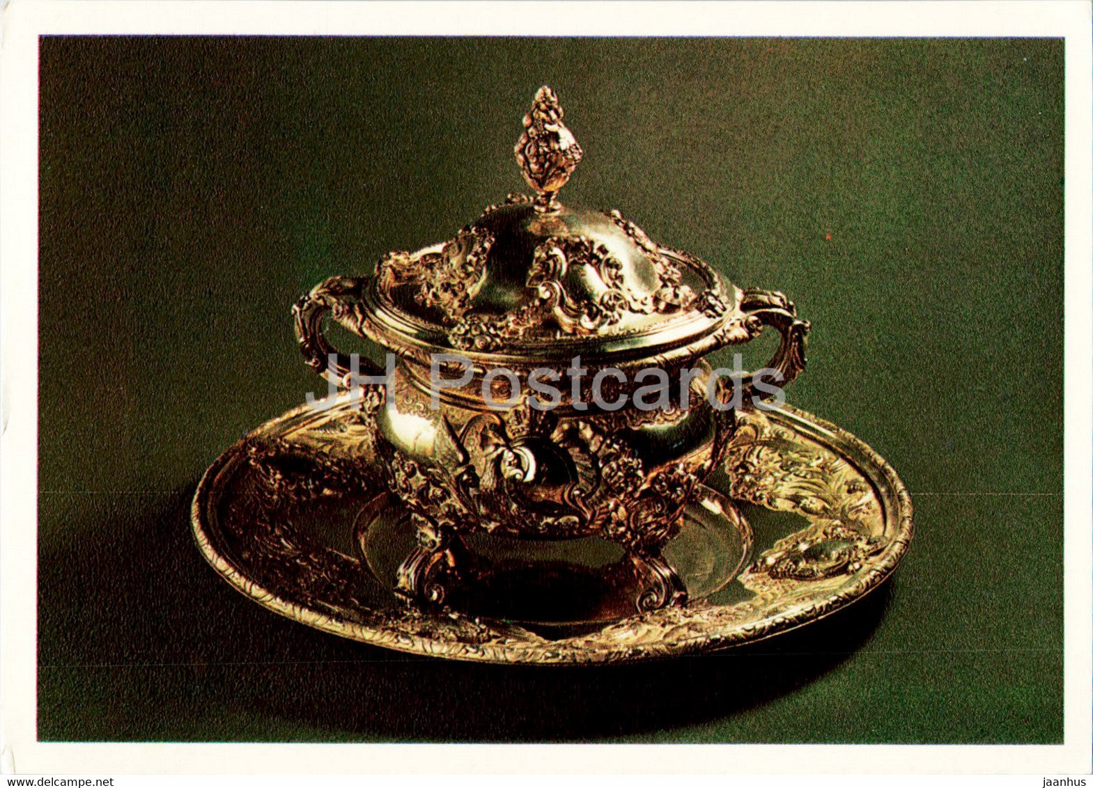 Soup Bowl - silver - Moscow Kremlin Armoury - 1976 - Russia USSR - unused - JH Postcards