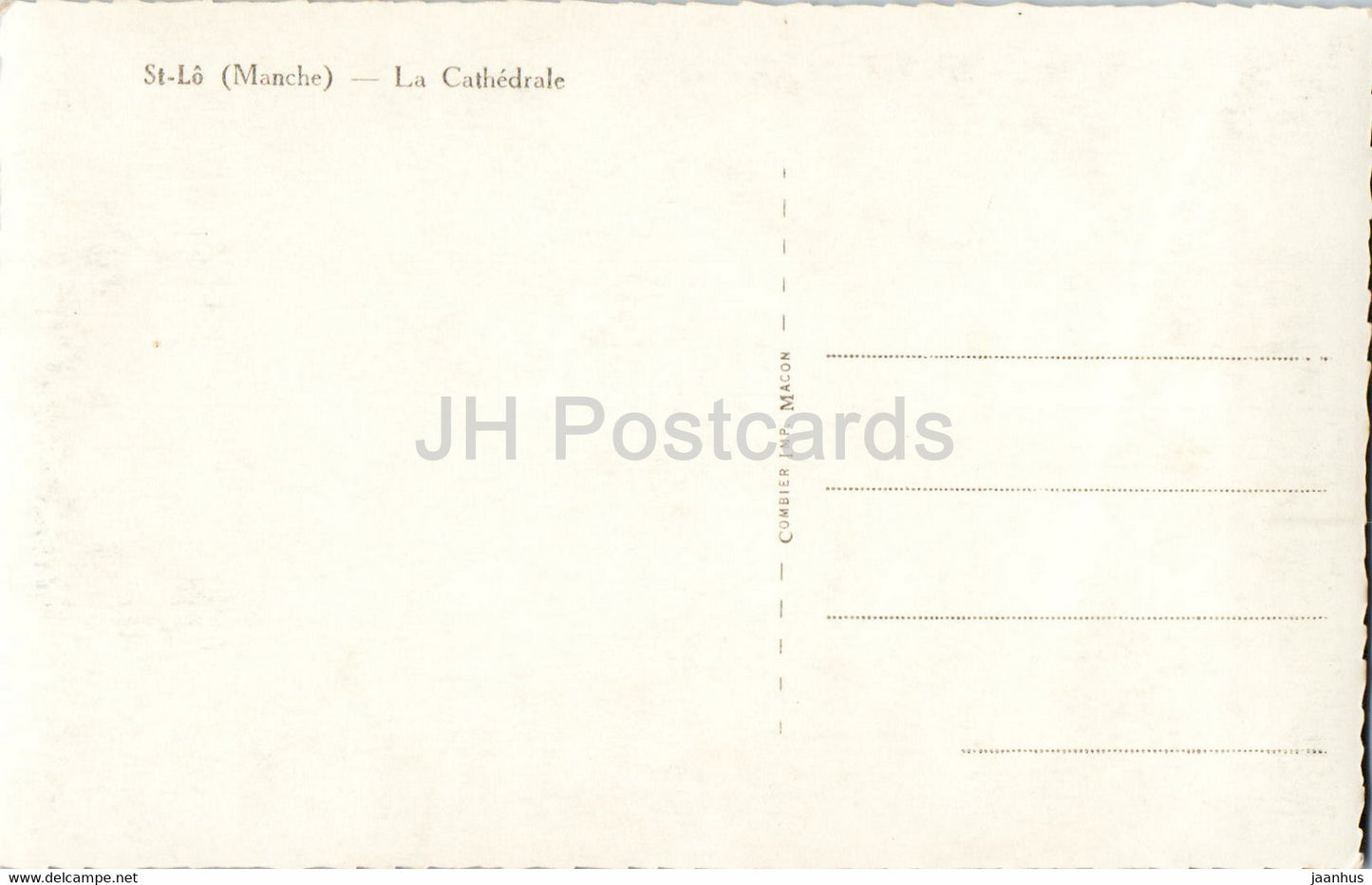 St Lo - Manche - La Cathédrale - carte postale ancienne - France - inutilisée