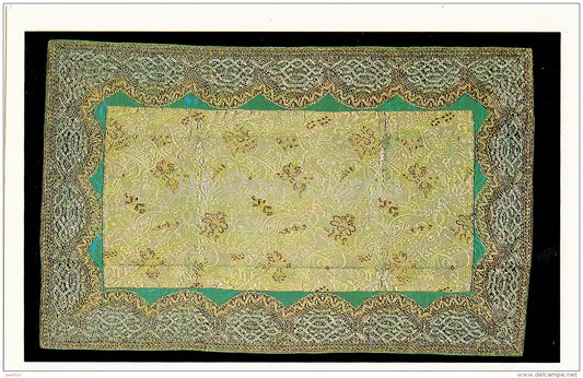 trimming of straight bobbin lace - Russian Lace - handicraft - 1983 - Russia USSR - unused - JH Postcards