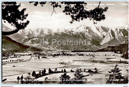 Laisachtal m Farchant - Garmisch Partenkirchen u Wettersteingebirge 2964 m - old postcard - 1956 - Germany - used - JH Postcards
