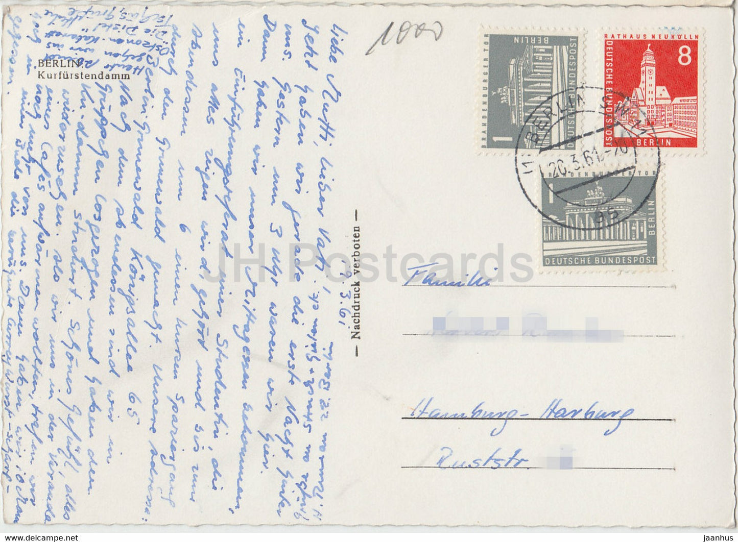Berlin - Kurfurstendamm - 1961 - Germany - used