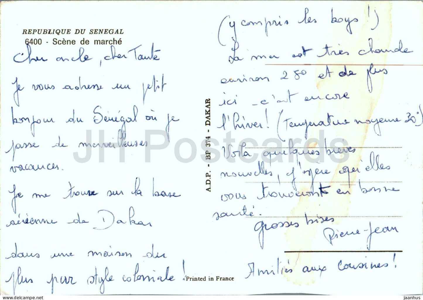 Scène de marche - scène de marché - choux - 6400 - Sénégal - occasion 