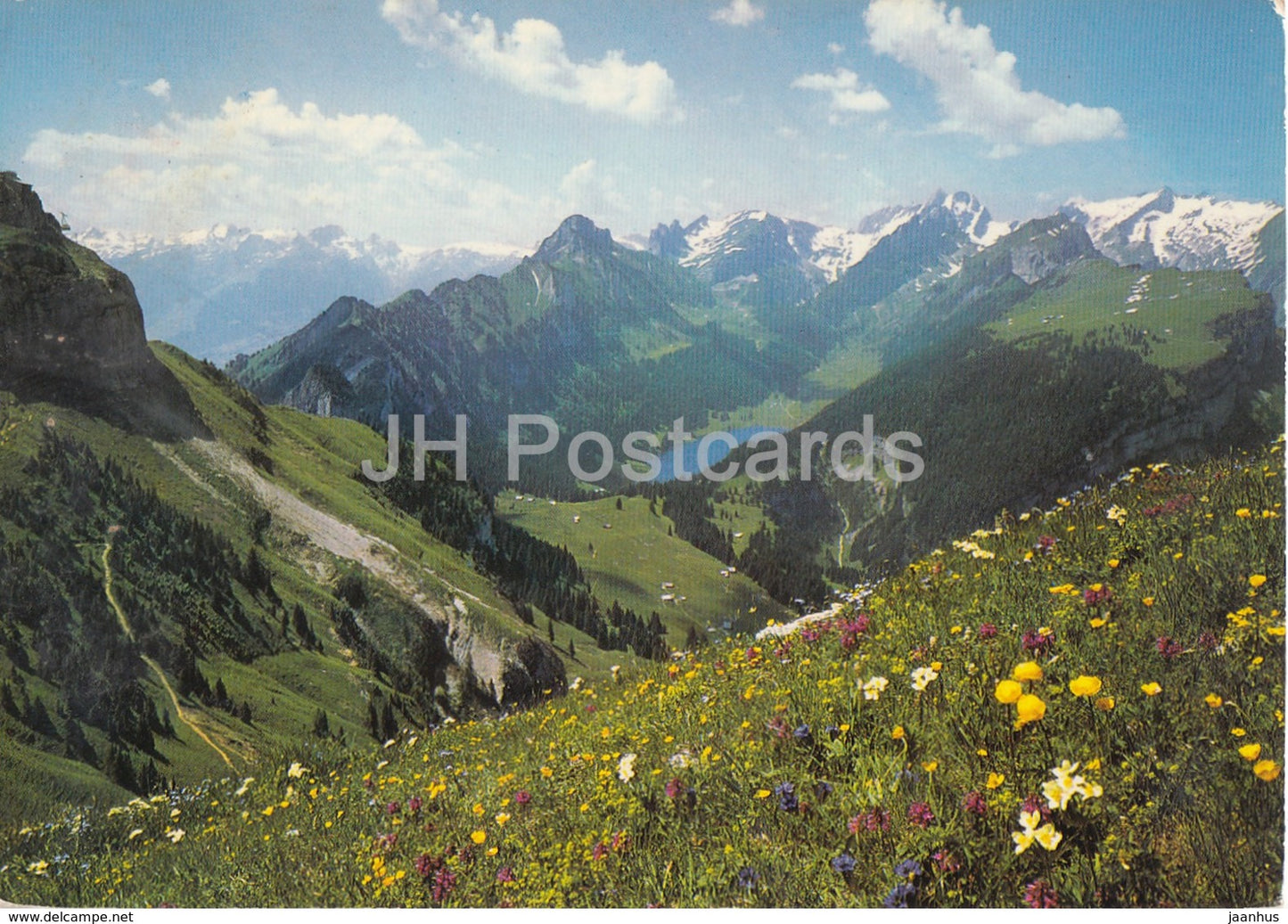 Alvier - Stauberen - Kreuzberge - Altmann - Rotsteinpass - Santis - Switzerland - used - JH Postcards