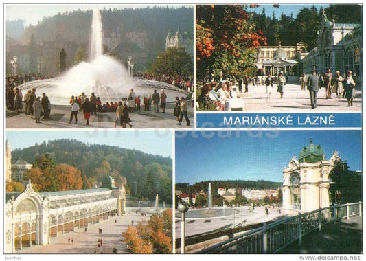 Marianske Lazne - Gorky colonnade - fountain - Czechoslovakia - Czech - unused - JH Postcards