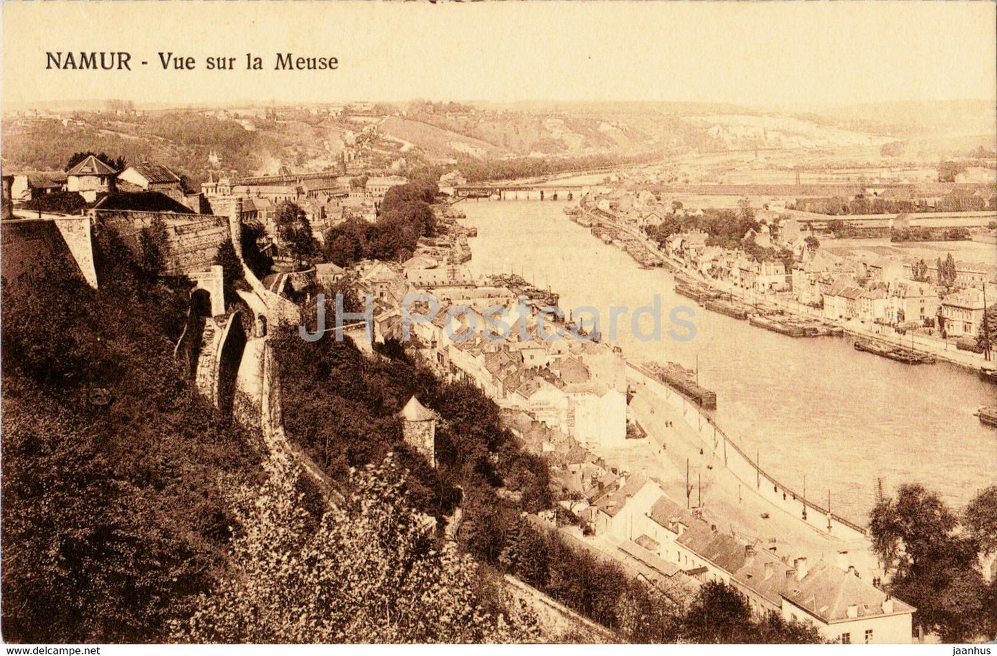 Namur - Vue sur la Meuse - old postcard - Belgium - unused - JH Postcards