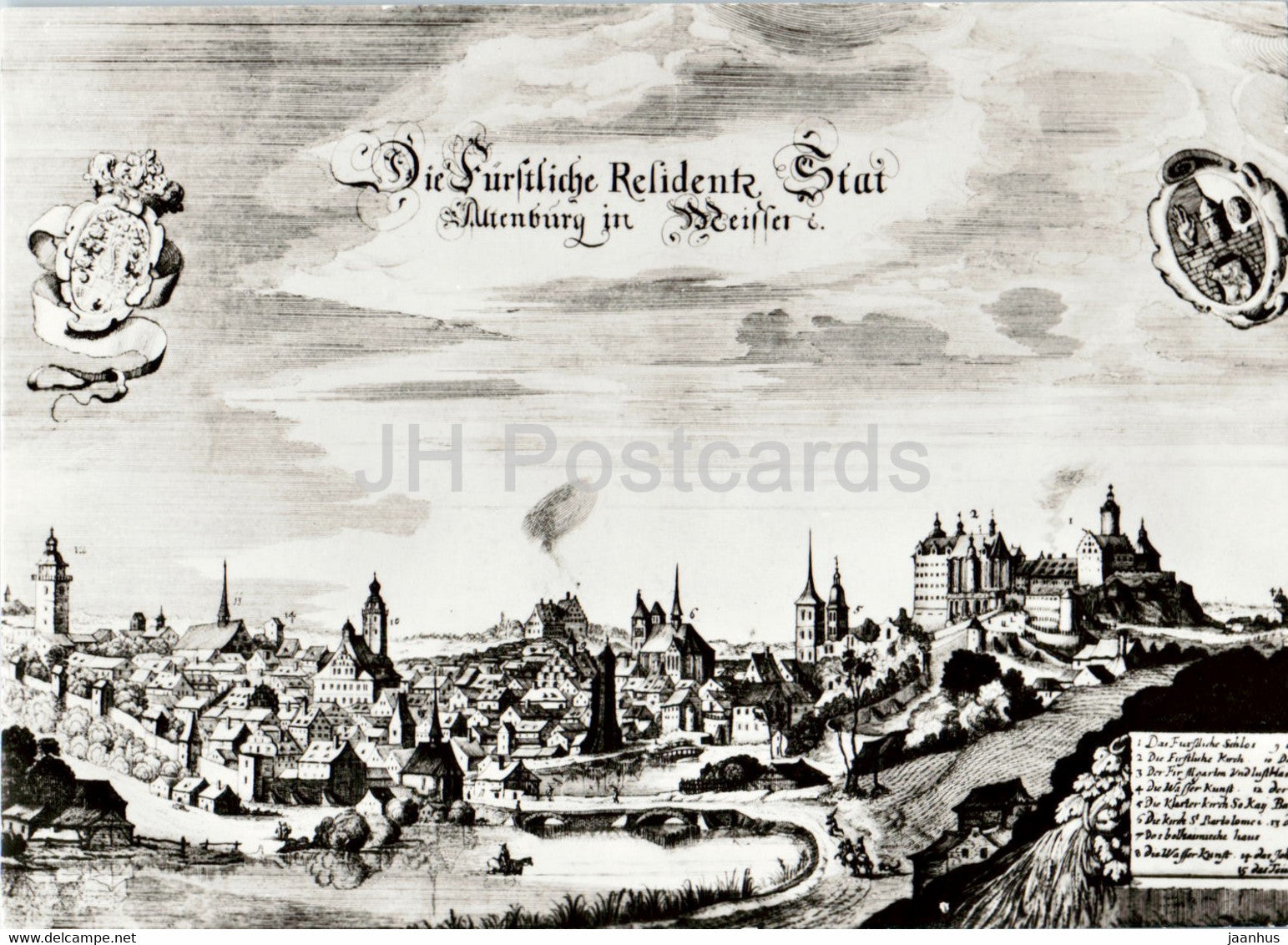 Staatliches Lindenau Museum Altenburg - Ansicht von Altenburg - Germany DDR - unused - JH Postcards