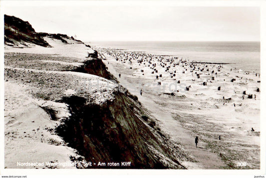 Nordseebad Wenningstedt a Sylt - Am roten Kliff - old postcard - 1957 - Germany - used - JH Postcards