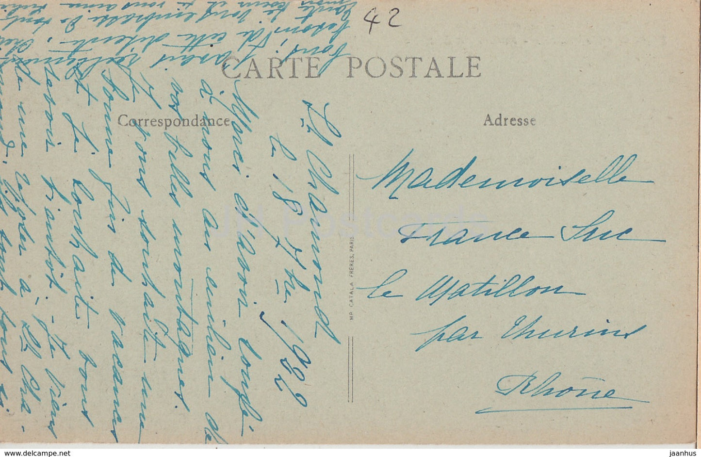 Saint Chamond - Place de l'Observatoire - Ruines du Chateau - castle ruins - 21 - old postcard - 1922 - France - used