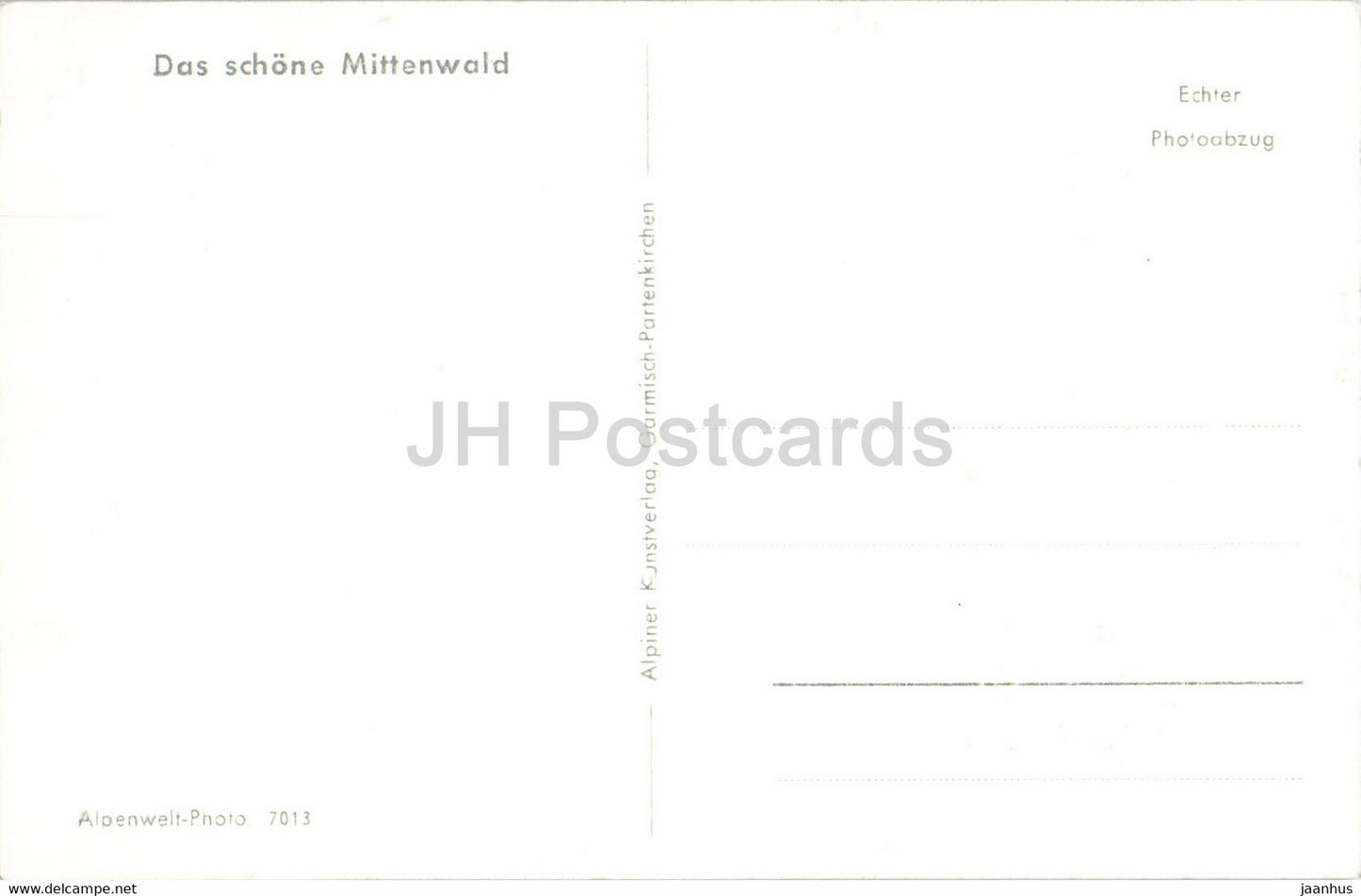 Mittenwald gegen Karwendelspitzen 2385 m - Germany - unused