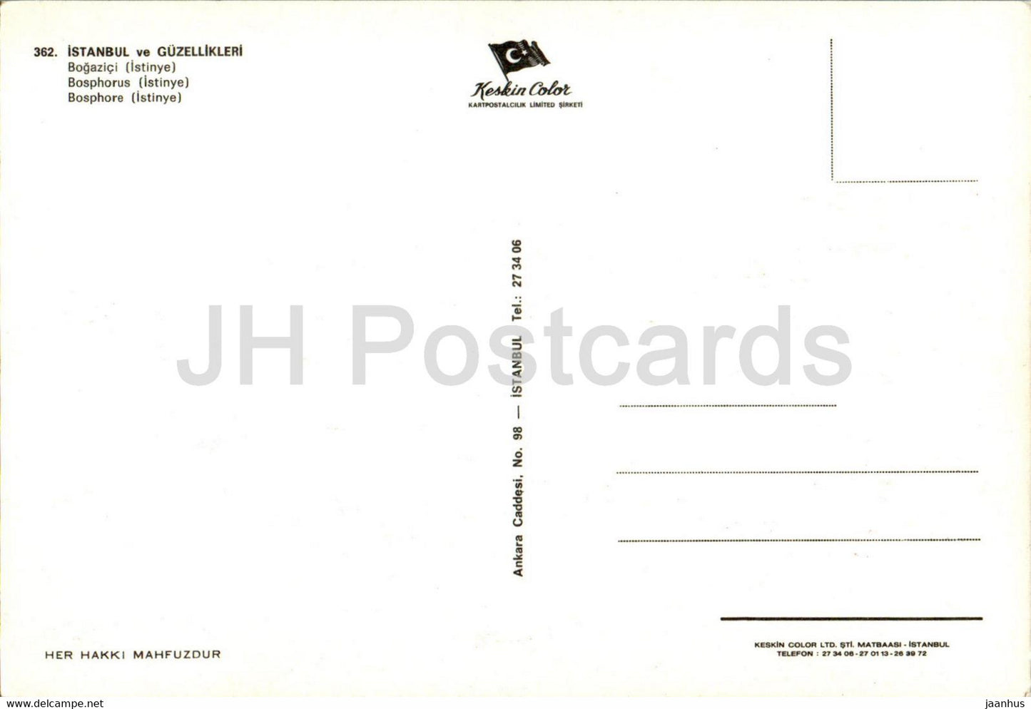 Istanbul - Bosphorus - 362 - Turkey - unused