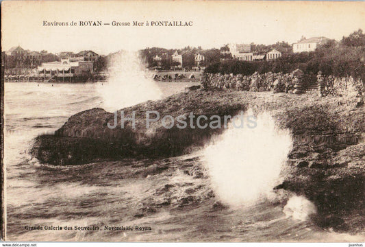Environs de Royan - Grosse Mer a Pontaillac - old postcard - 1924 - France - used - JH Postcards