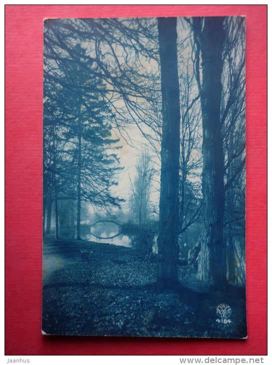 park view - photo - bridge - Noyer 4184 - circulated in Estonia 1925 - JH Postcards