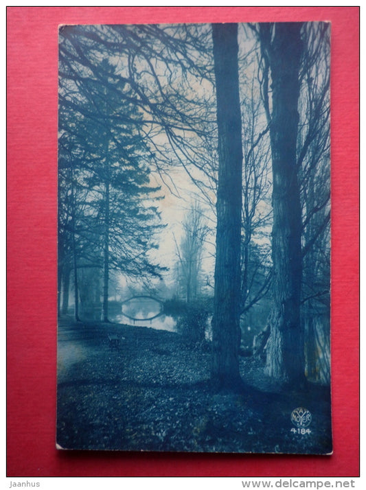 park view - photo - bridge - Noyer 4184 - circulated in Estonia 1925 - JH Postcards