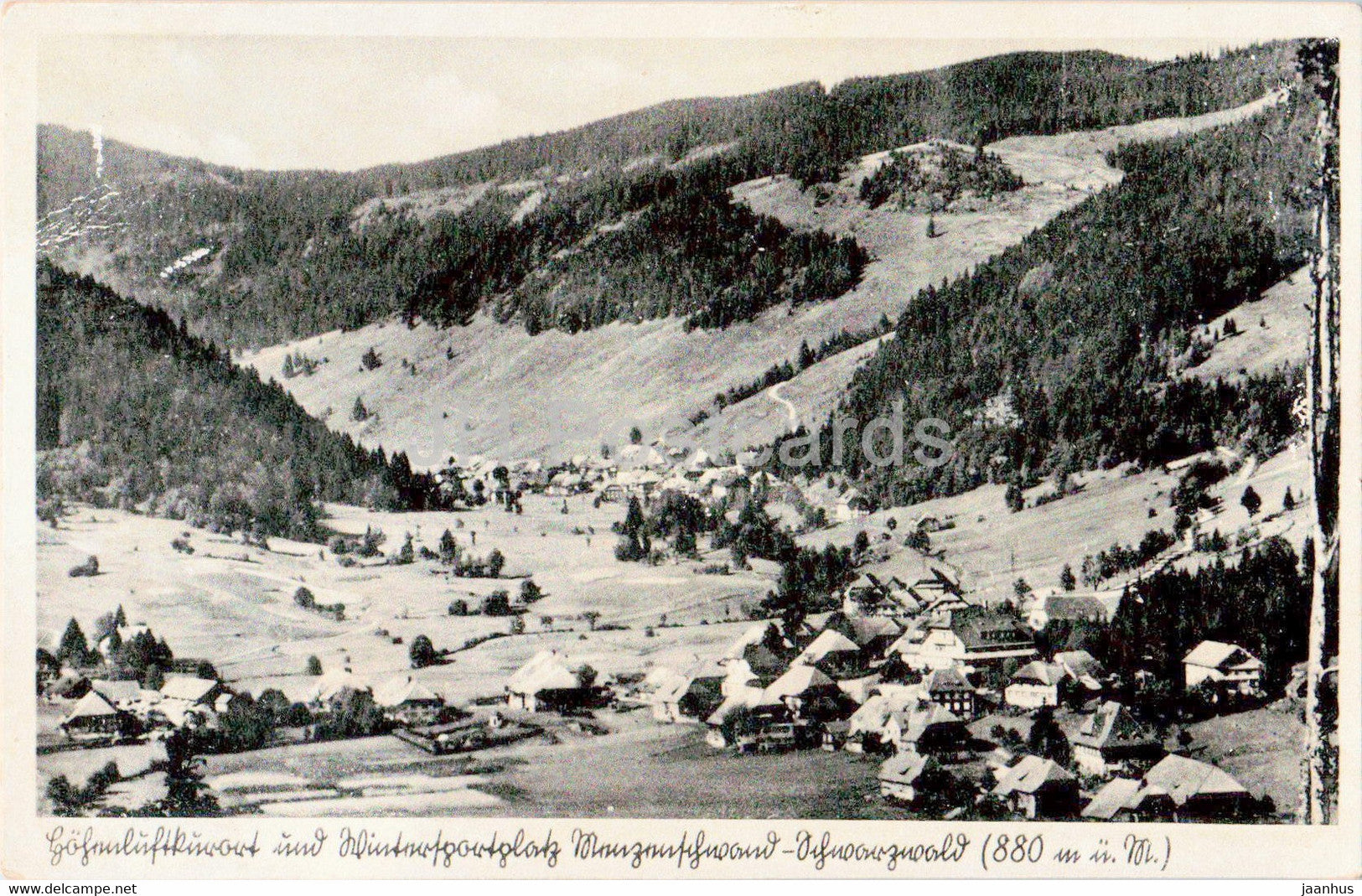 Hohenluftkurort und Wintersportplatz Menzenschwand Schwarzwald 880 m - old postcard - 1941 - Germany - used - JH Postcards