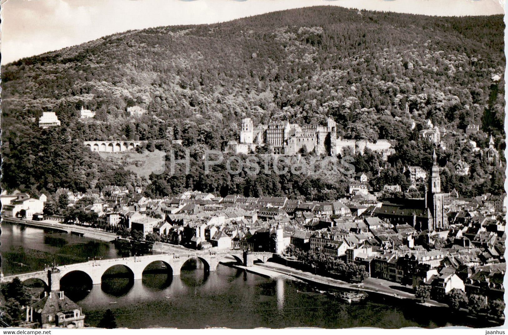 Heidelberg - Blick vom Philosophenweg - old postcard - 1959 - Germany - used - JH Postcards