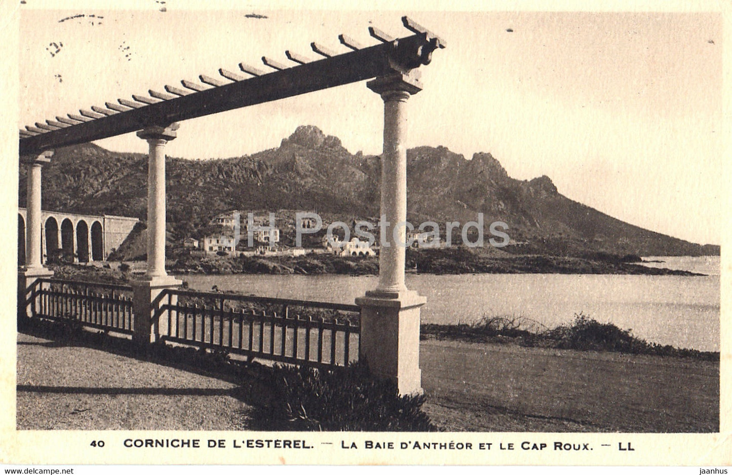 Corniche de L'Esterel - La Baie d'Antheor et le Cap Roux - 40 - old postcard - 1934 - France - used - JH Postcards