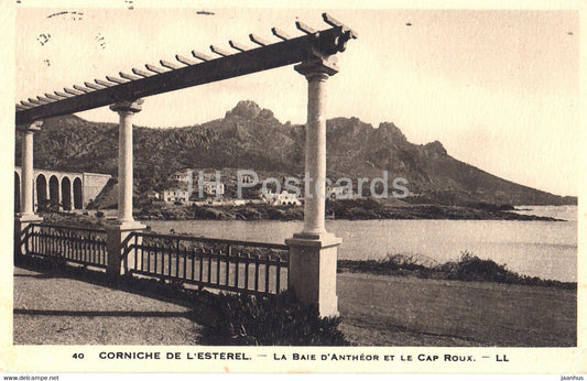 Corniche de L'Esterel - La Baie d'Antheor et le Cap Roux - 40 - old postcard - 1934 - France - used - JH Postcards