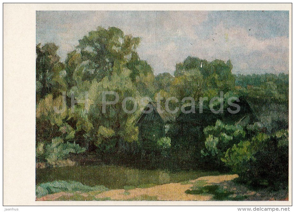 painting by N. Krymov - Watermill , 1931 - Russian art - Russia USSR - 1986 - unused - JH Postcards