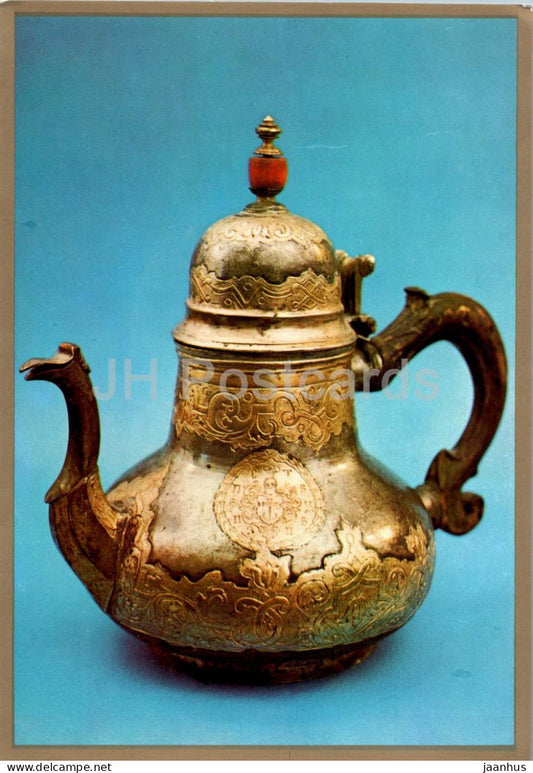 silver teapot - Museum of Historic Treasures of Ukraine - 1979 - Ukraine USSR - unused