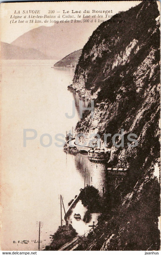 Le Lac du Bourget - Ligne d Aix les Bains a Culoz - 320 - old postcard - France - unused - JH Postcards