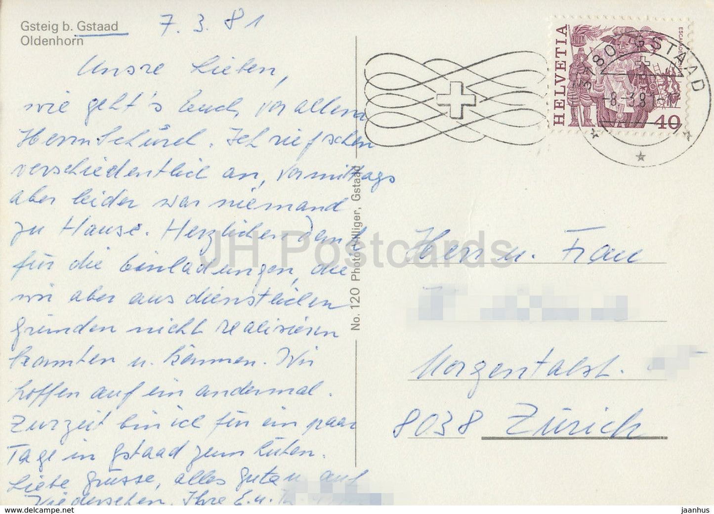 Gsteig b. Gstaad - Oldenhorn - 120 - 1981 - Suisse - occasion
