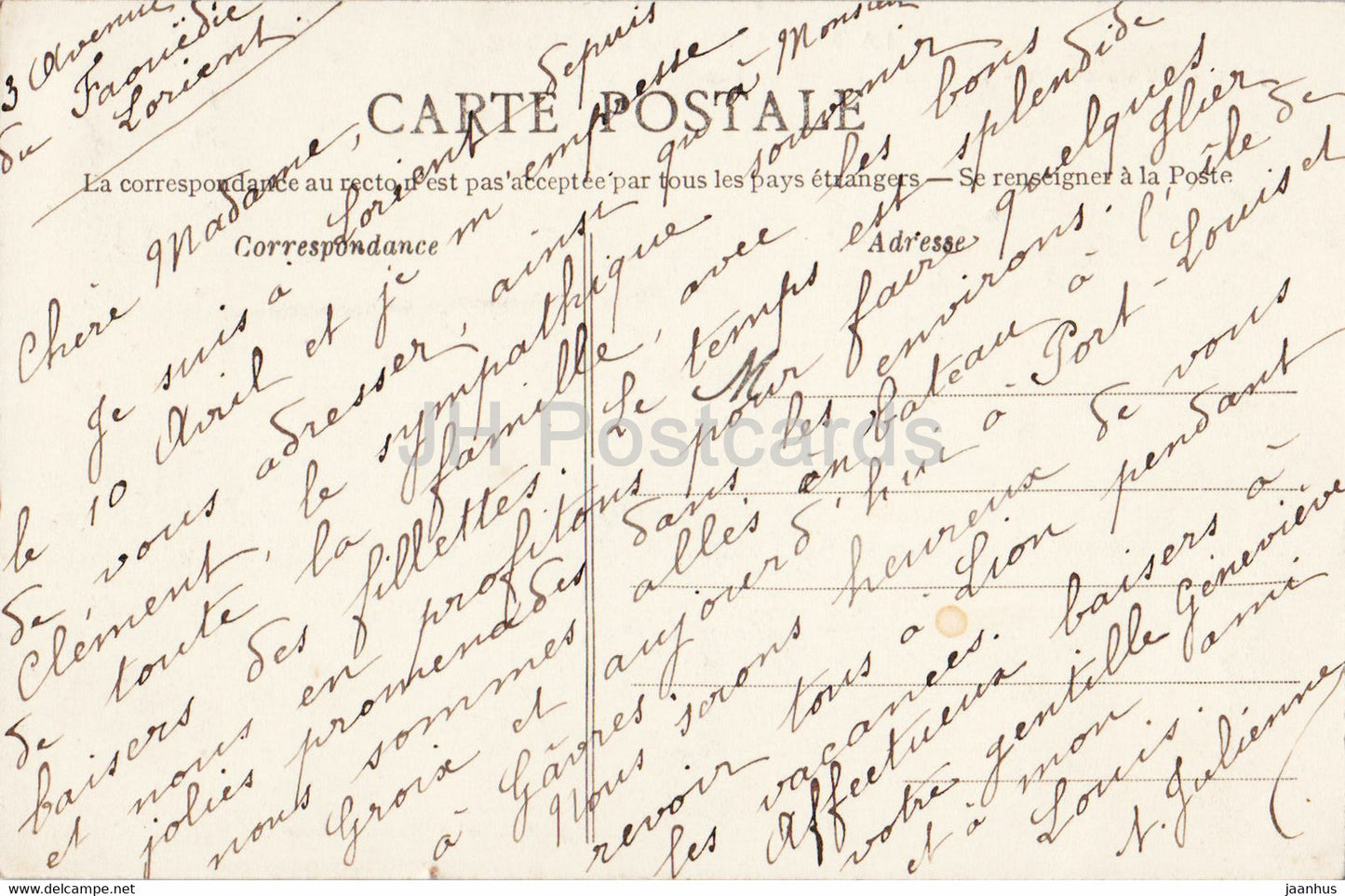 Ile de Groix - Rochers et Pointe de Pen Men - La Bretagne Pittoresque - 7112 - carte postale ancienne - 1911 - France - occasion