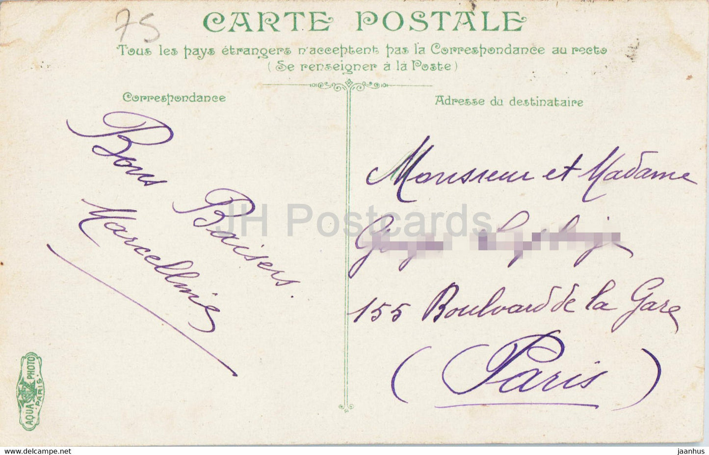 Jardins des Versailles - Les Cent Marches - 2389 - old postcard - 1910 - France - used