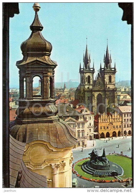 View of Old Town square - Praha - Prague - Czechoslovakia - Czech - used in 1986 - JH Postcards