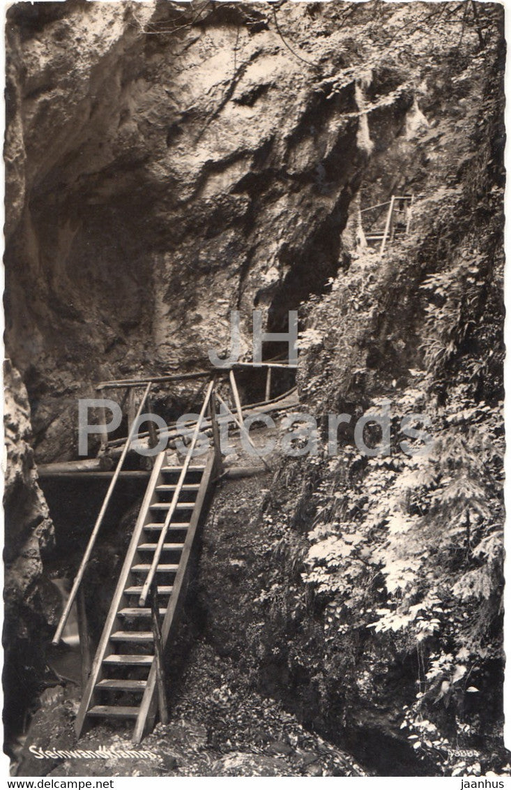 Steinwandklamm - old postcard - Austria - used - JH Postcards