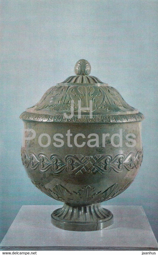 Covered Bowl - Russian Coloured Stone - 1974 - Russia USSR - unused - JH Postcards
