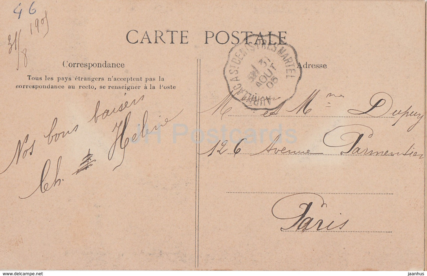 Le Lot Illustre - Le Chateau D'Aynac - castle - 3 - old postcard - 1905 - France - used