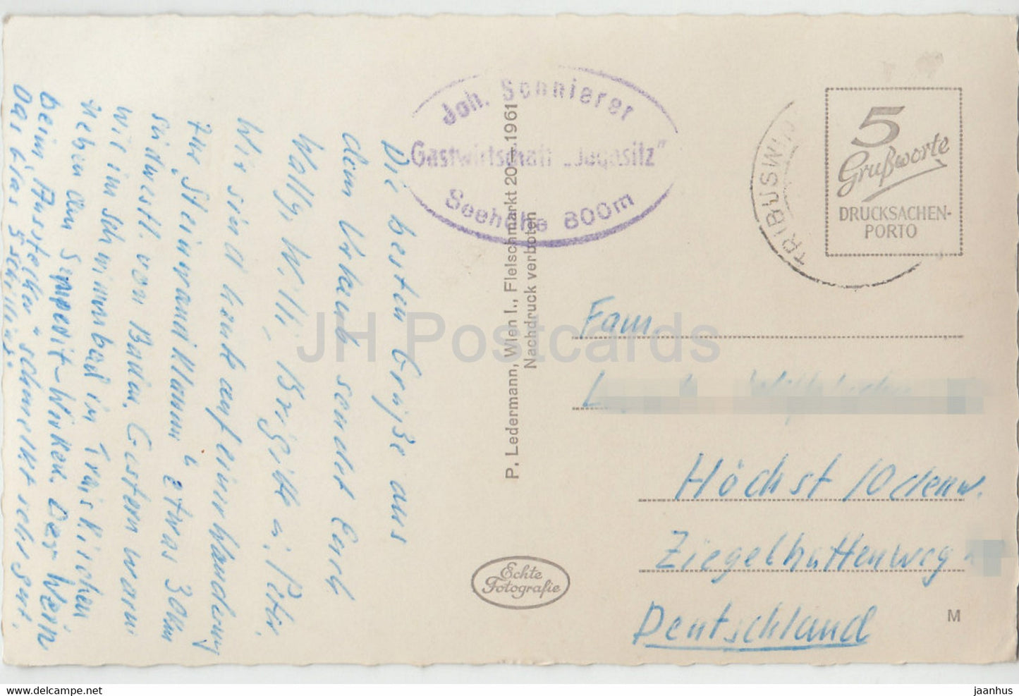 Steinwandklamm - carte postale ancienne - Autriche - occasion