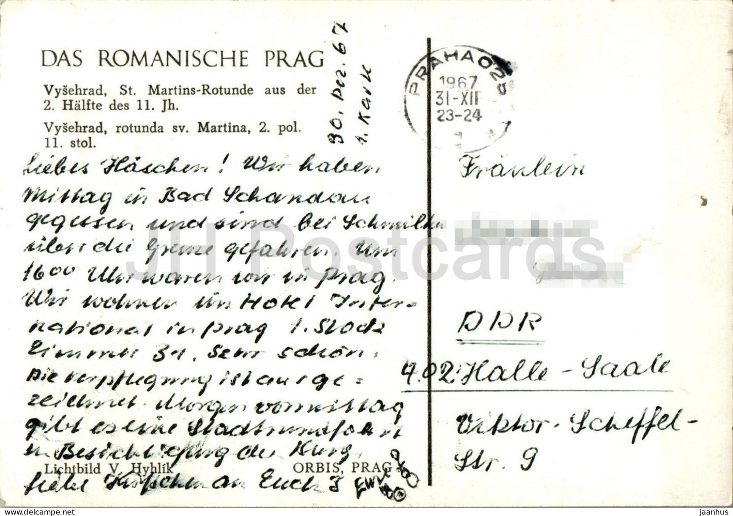 Praha - Prague - Vysehrad - rotonde sv Martina - rotonde Saint-Martin - 1967 - République tchèque - Tchécoslovaquie - occasion