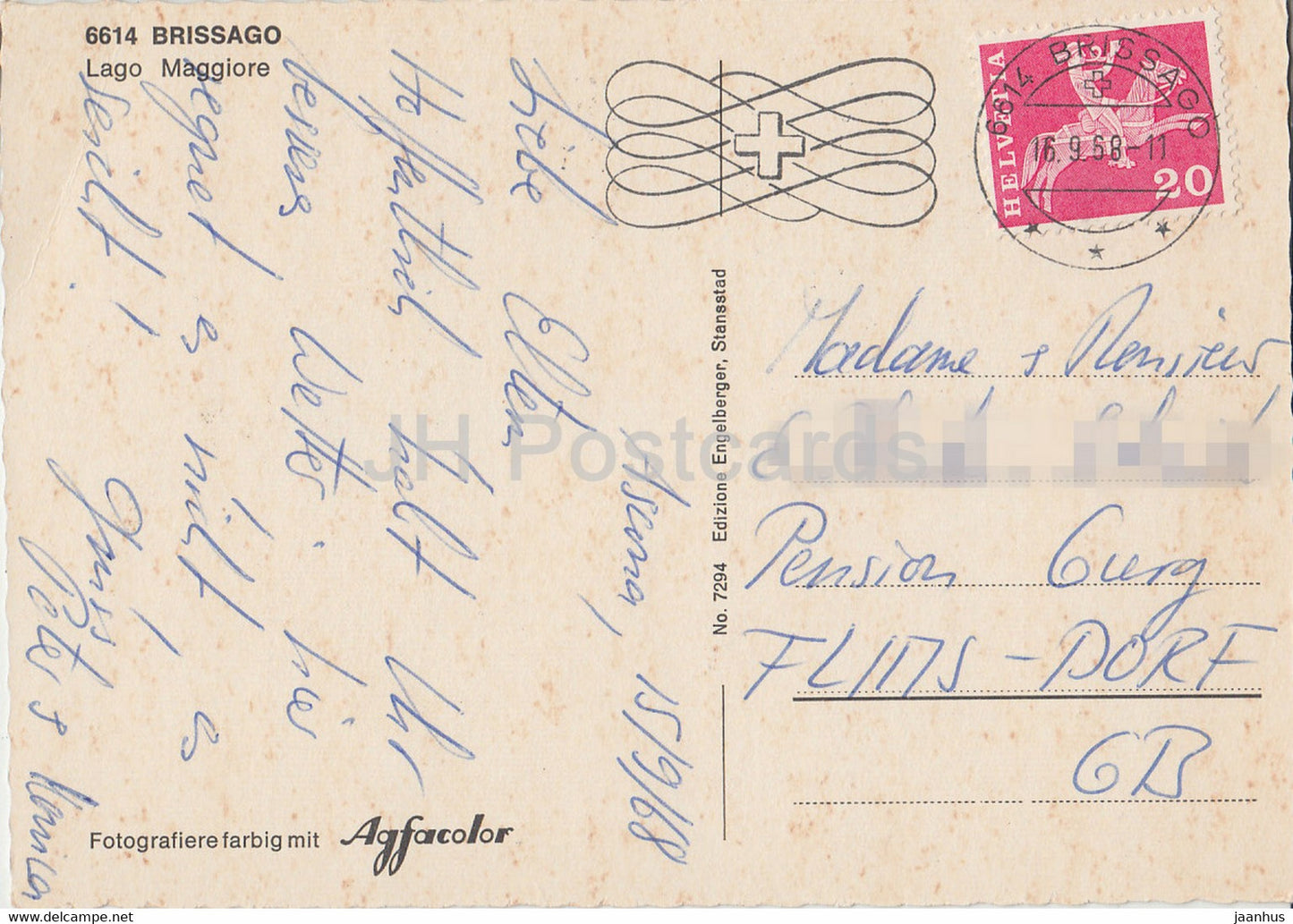 Brissago - Lago Maggiore - 6614 - 1968 - Suisse - d'occasion
