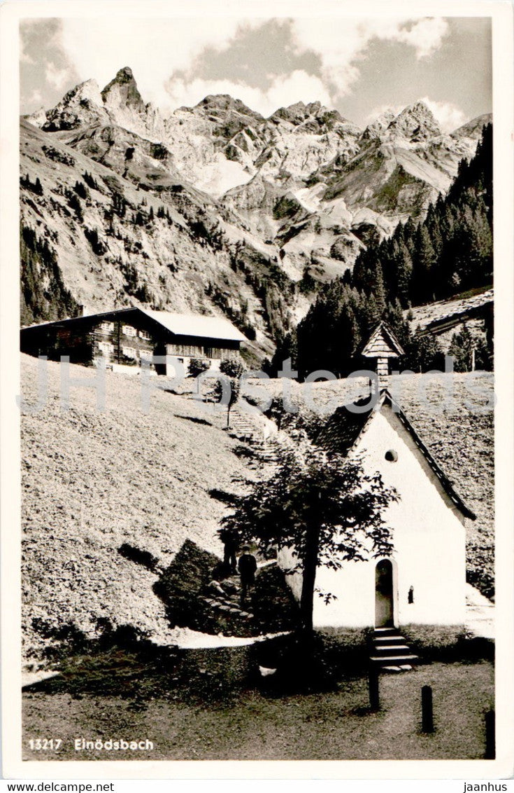 Einodsbach 1142 m - Madelegabelgruppe bei Oberstdorf - 1960 - Germany - used - JH Postcards