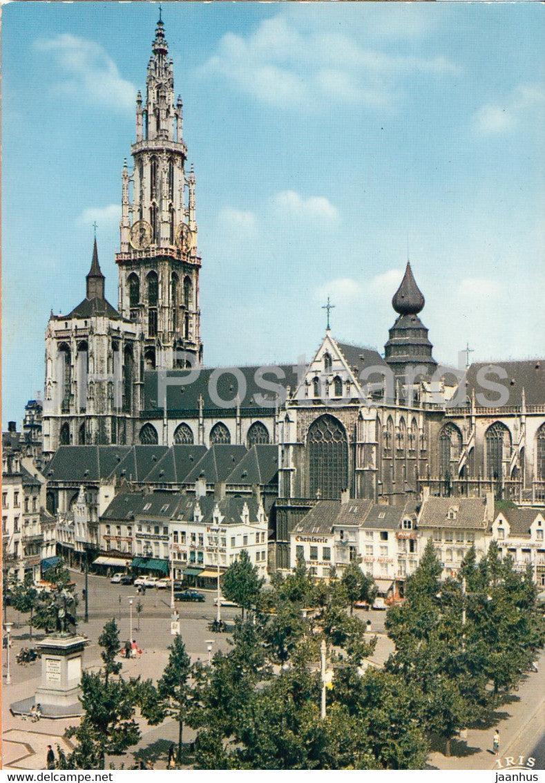 Antwerpen - Anvers - Groenplaats - Rubens monument - Hoofdkerk - Place Verte - cathedral - Belgium - unused - JH Postcards