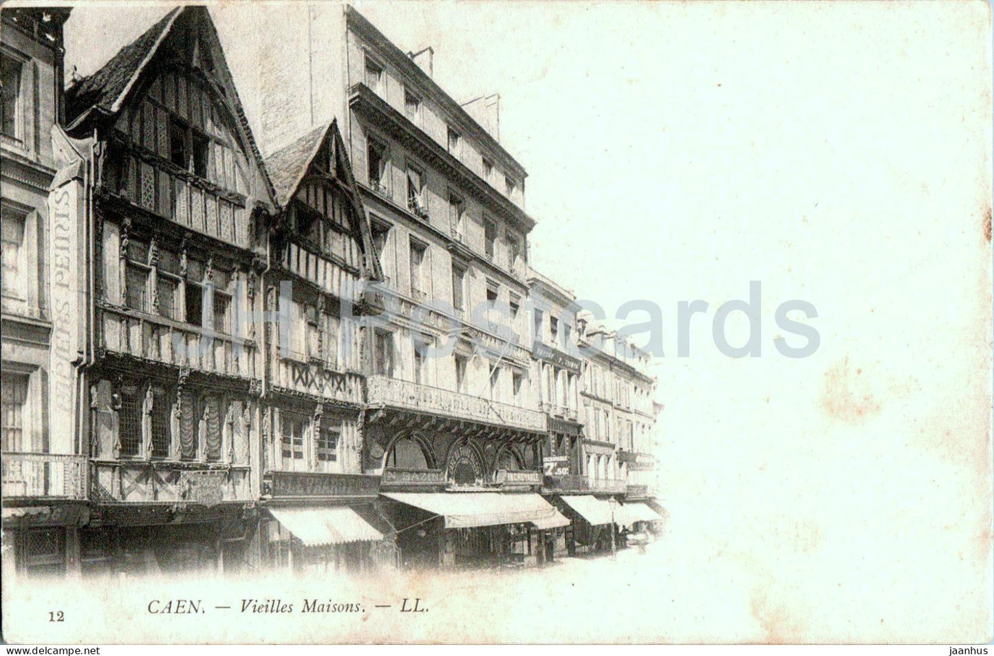 Caen - Vieilles Maisons - old houses - 12 - old postcard - France - unused - JH Postcards