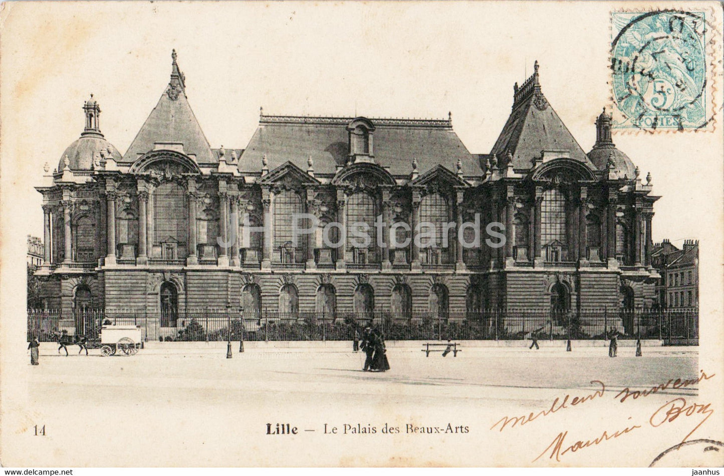 Lille - Le Palais des Beaux Arts - 14 - old postcard - 1905 - France - used - JH Postcards