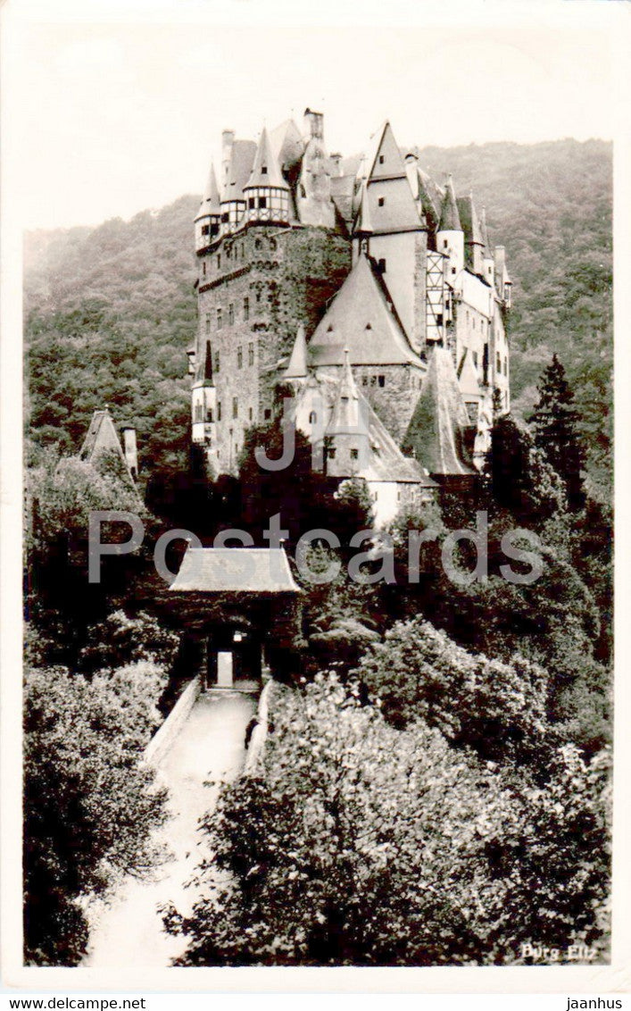 Burg Eltz - castle - 1082 - old postcard - 1953 - Germany - used - JH Postcards