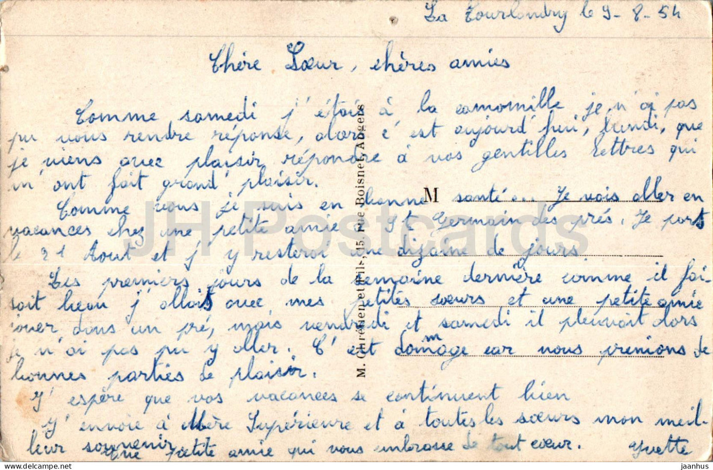 La Tourlandry - Le Calvaire - alte Postkarte - 1954 - Frankreich - gebraucht 