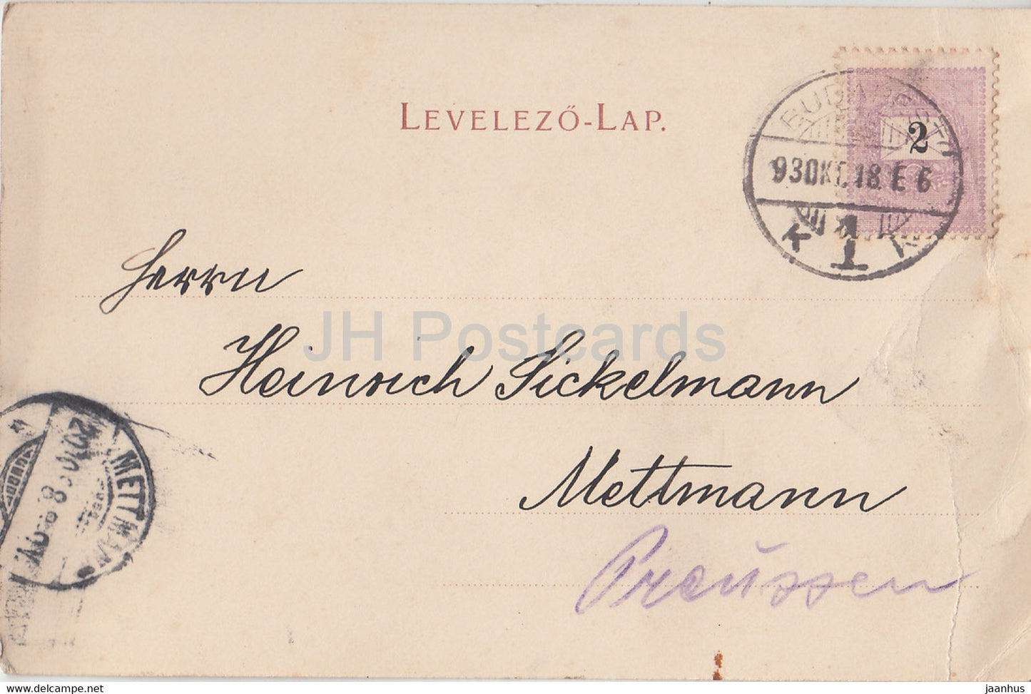 Budapest - Udvozlet Budapestrol - Andrassy uti reszlet az operaval - Oper - alte Postkarte - Ungarn - gebraucht