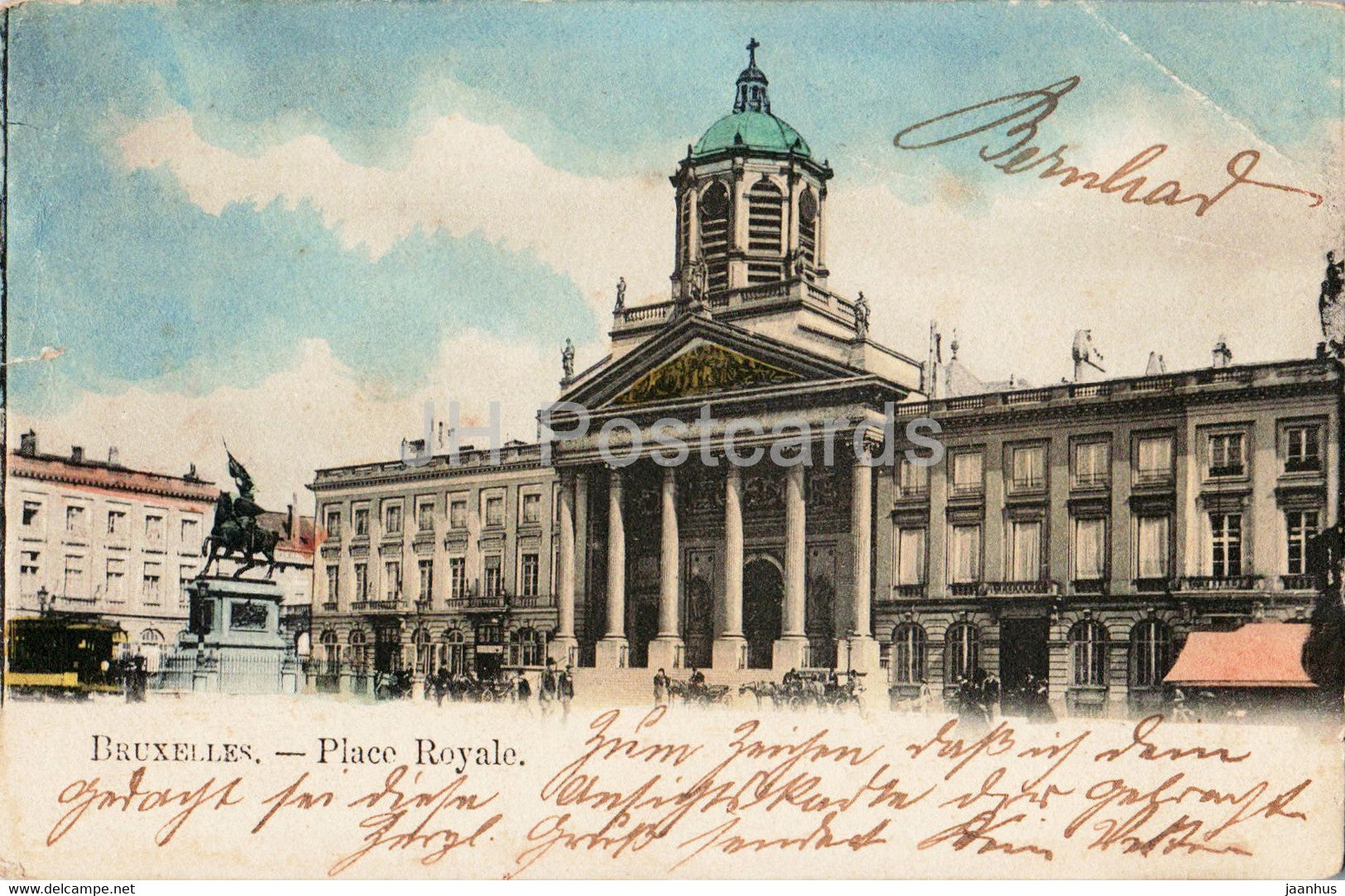 Bruxelles - Brussels - Place Royale - old postcard - 1904 - Belgium - used - JH Postcards