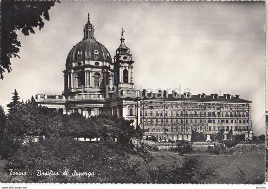 Torino - Turin - Basilica di Superga - cathedral - 1963 - Italy - used - JH Postcards