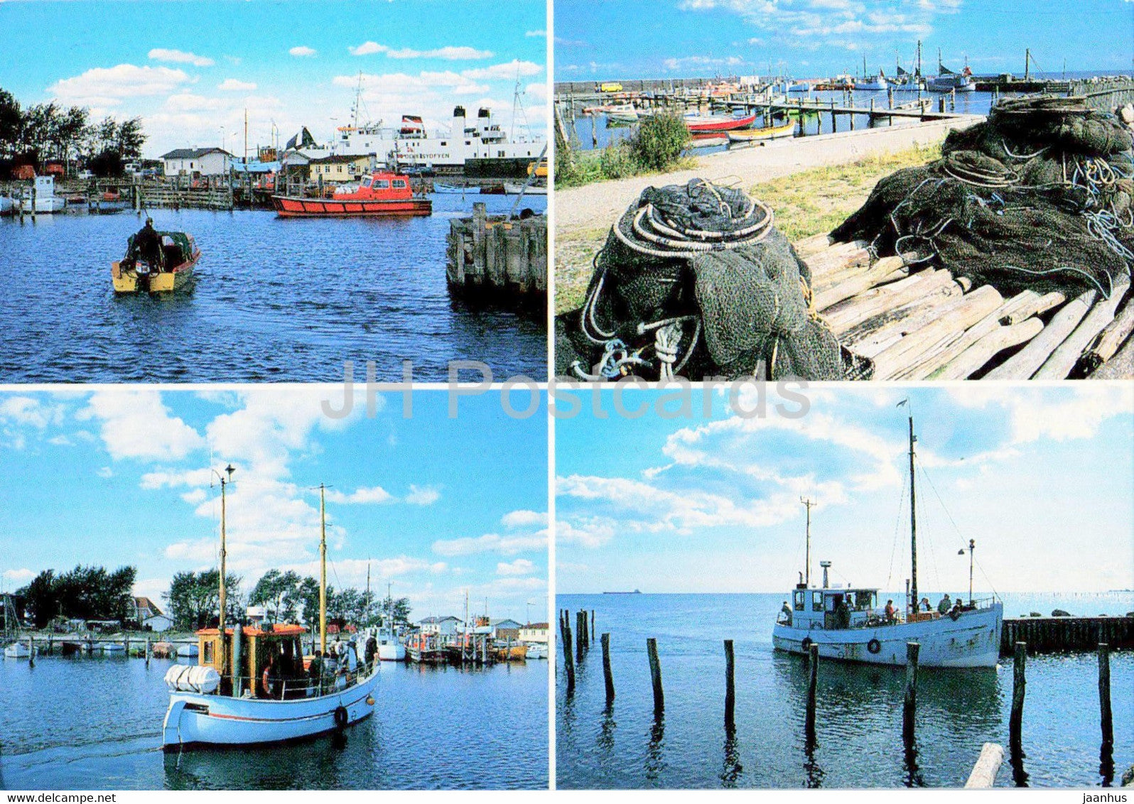 Spodsbjerg - ship - boat - port - 91224 - Denmark - unused - JH Postcards
