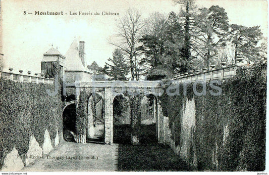 Montmort - Les Fosses du Chateau - castle - 8 - old postcard - France - unused - JH Postcards