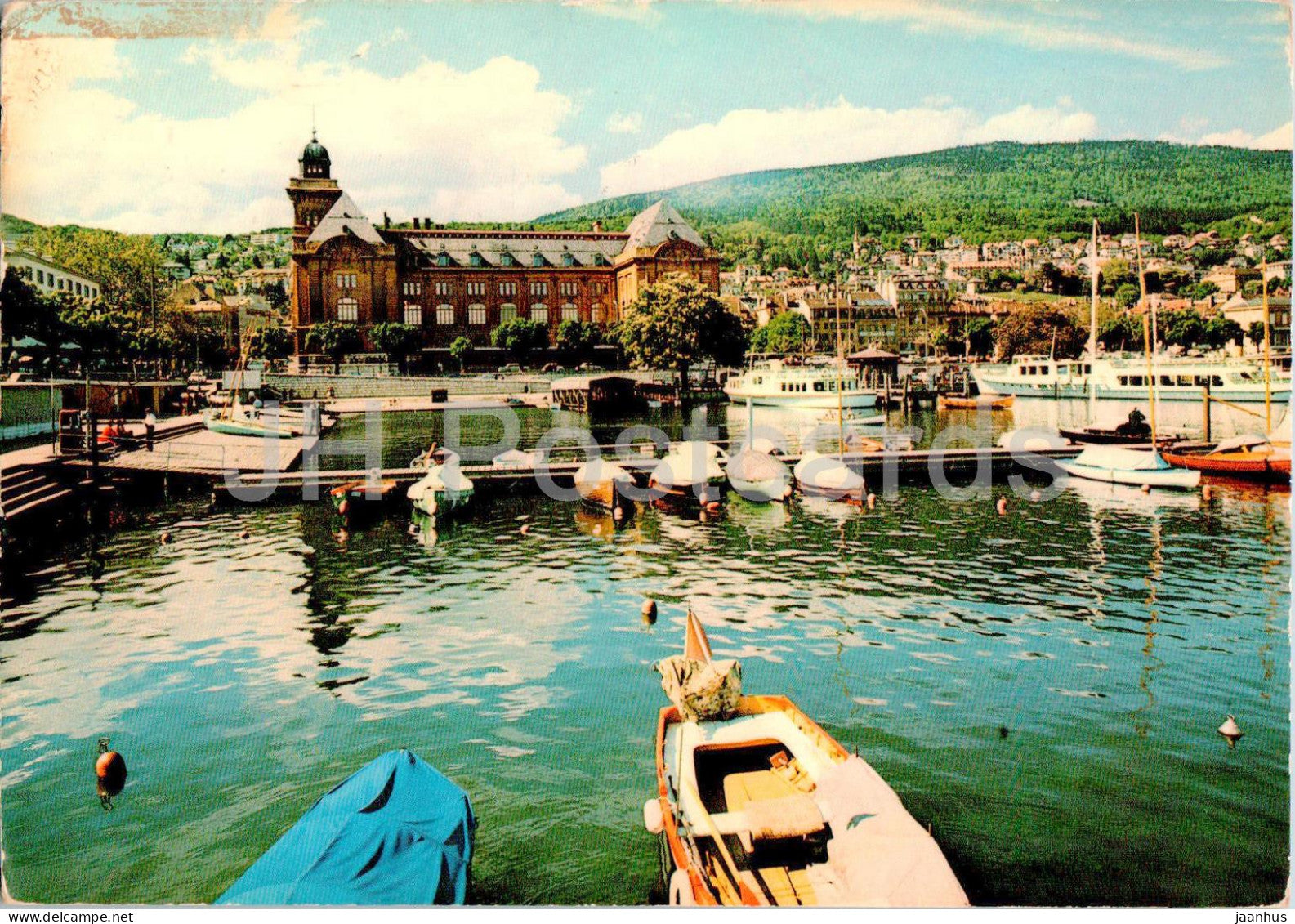 Neuchatel - La Poste et le Port - boat - 13622 - 1973 - Switzerland - used - JH Postcards