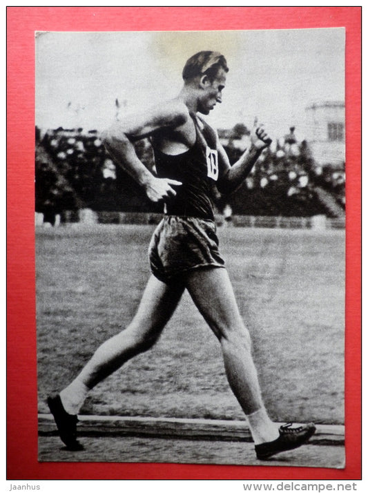 Bruno Junk - 10 km walking - Helsinki 1952 - Estonian Olympic medal winners - 1979 - Estonia USSR - unused - JH Postcards
