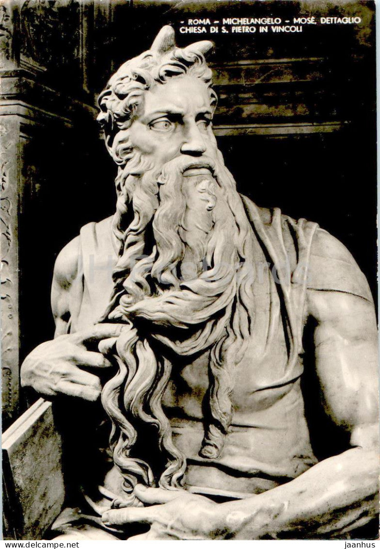 Roma - Mose - Michelangelo - Chiesa di S Pietro in Vincoli - Moses - sculpture - 659 - Italian art - Italy - unused - JH Postcards